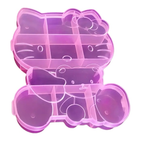 ‼️$7‼️ Hello Kitty Plastic Jewelry Charms Storage Box Case Pink - Picture 2 of 11